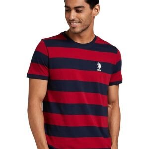 U.S. Polo ASSN. Men's I688 Crew Neck Striped Lounge T-Shirt